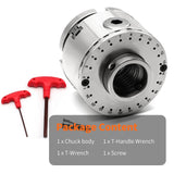 Aspaton 2.75 Inch 4 Jaw Self-Centering Lathe Chuck Set with 1-Inch x 8TPI Thread & Inner Hexagon Spanner Aspaton