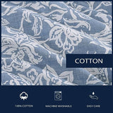Nautica - Full/Queen Comforter Set, Cotton Reversible Bedding Set with Matching Shams (Tortola Blue, Full/Queen) Nautica