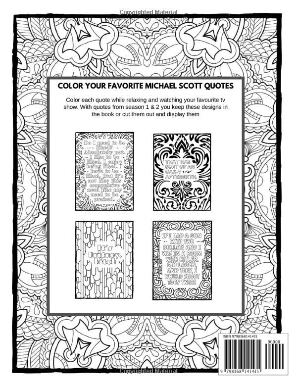 Michael Scott Quote Coloring Book: The Office Quote Coloring Book (Tv Show Colouring Books)