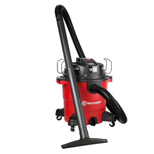 Vacmaster Red Edition VJH1211PF 1101 Heavy-Duty Wet Dry Vacuum Cleaner 12 Gallon 5.5 Peak HP 2-1/2 inch Hose - WoodArtSupply