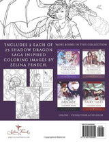 Shadow Dragon Saga - Dragons and Warriors Coloring Book (Fantasy Coloring by Selina) WoodArtSupply