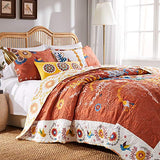Greenland Home Barefoot Bungalow Topanga Quilt Set, 3-Piece Full/Queen, Multi Greenland Home Fashions