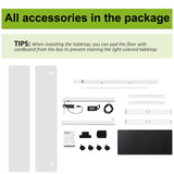 farexon Electric Standing Desk 63 x 24In with Charging Station, Stand up Desk with Oversized Mouse Pad, 2 USB Ports & 3 Power Outlets, 4 Caster, 4 Preset Heights Easy to Set(White) farexon