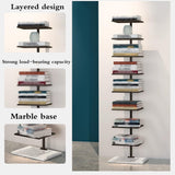 Aurorize Metal Spine Book Tower,Modern Vertical Bookshelf Tower,Floor-to-Ceiling Invisible Bookshelf,for Home Office,Living Room,Bedroom,Kitchen,Gold-13.7x11x59in Aurorize