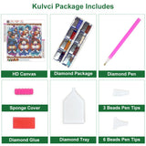 Kulvci Diamond Art Kits for Adults, Dog Diamond Painting Kits for Beginners, DIY 5D Diamond Painting with Round Gem Art Kits for Adults for Gift Home Wall Decor 12x12inch Kulvci
