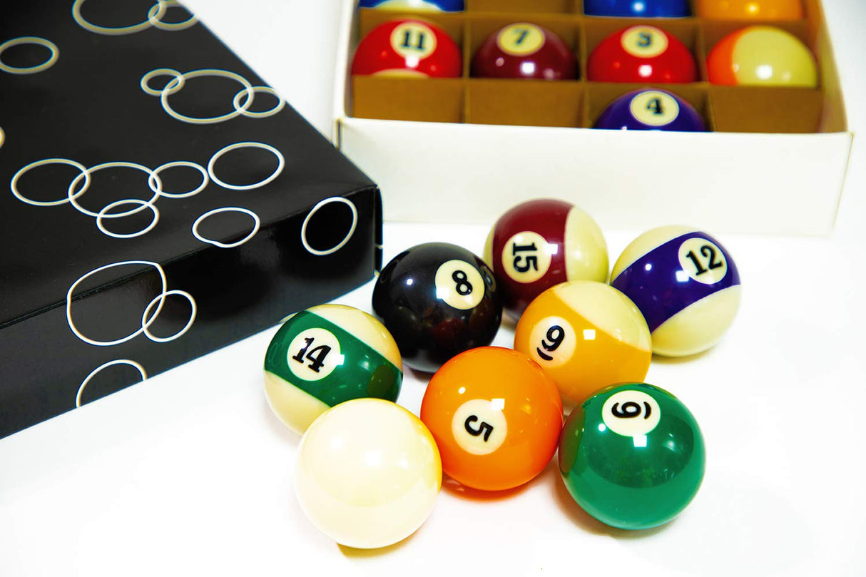 YDDS Billiard Balls Set 2-1/4" Regulation Size Pool Table Balls for Replacement (16 Resin Balls) YDDS