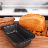Mikim Small Loaf Pans for Baking - 10x5 Inch Outer Diameter, Carbon Steel Mini Bread Pan for Homemade Bread, Rectangular Set of 2, Gray Mikim