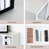 NewBeth Wooden 10 Cube Book Shelf with Base,3 Tier Freestanding Horizontal Bookshelf, Open Bookcase Cube Shelf Storage Organizer for Bedroom, Living Room, Office, Study Room, White NewBeth