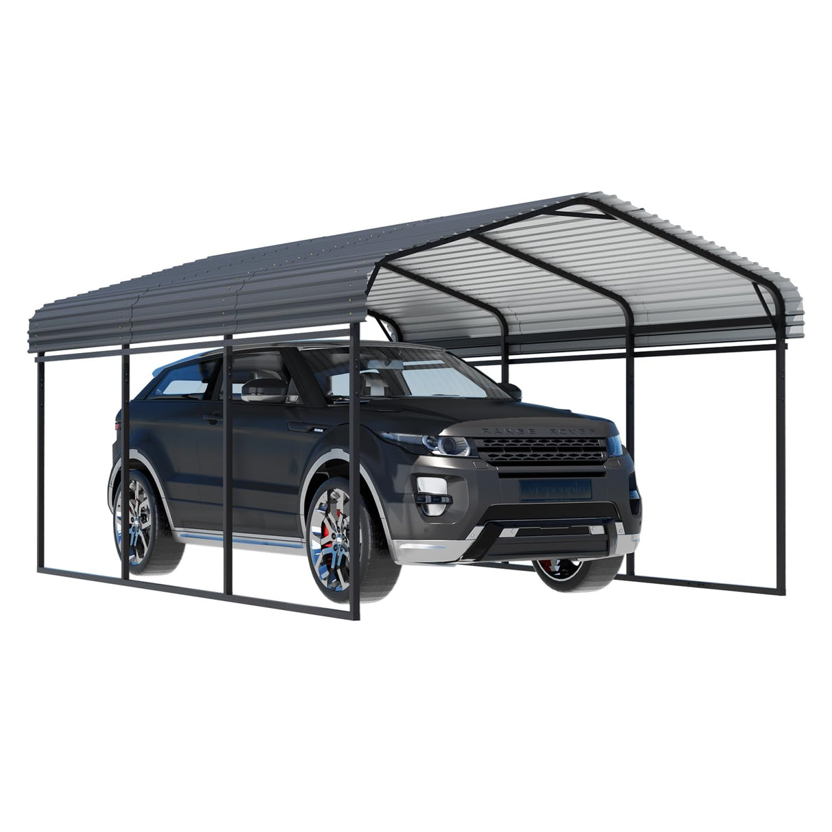 EBE 10 x 15 FT Metal Carport, Heavy Duty Carports with Galvanized Steel Roof, Outdoor Carport Canopy Garage Shelter Shade for Car, SUV, Truck, Boats and Tractors EBE