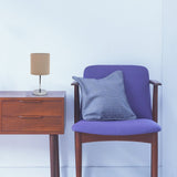 Simple Designs LT2007-GRY Chrome Mini Basic Stick Table Lamp with Fabric Shade, Gray Simple Designs
