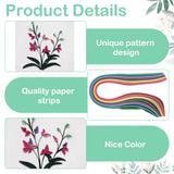 WEBEEDY 20 Sets Paper Quilling Kit for Adults Beginners 5 Styles Flower Quilling Greeting Card Making Kit with Instruction DIY Unique Flowers Cards for Valentine's Day Wedding New Year's Day WEBEEDY