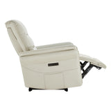 KISLOT Power Recliner Chair with Adjustable Headrest and Footrest, Leather Reclining Chair with USB/Type-C Charging, Modern Electric Recliner for Adults Living Room Bedroom KISLOT