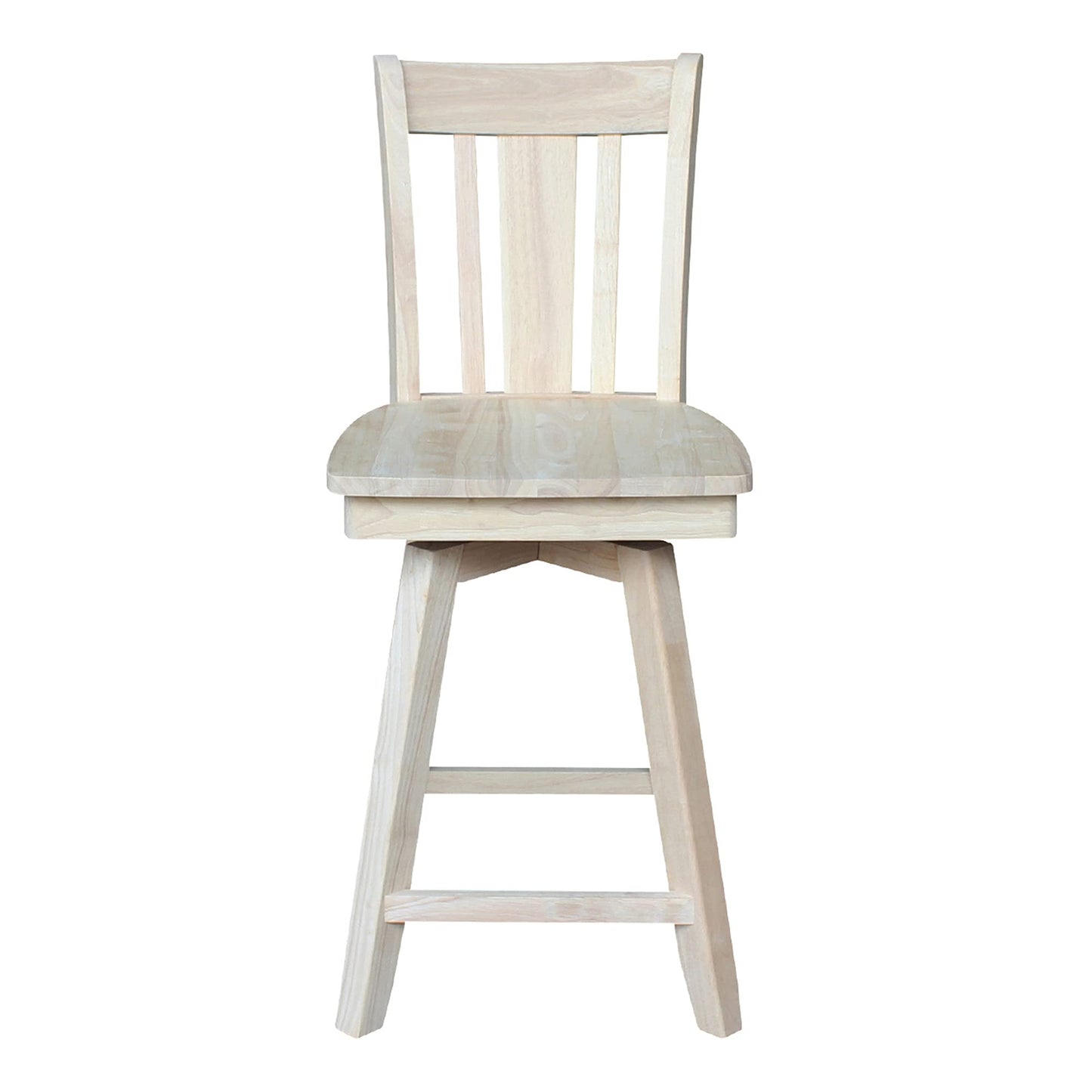 International Concepts Counter Stool, 24", Unfinished - WoodArtSupply