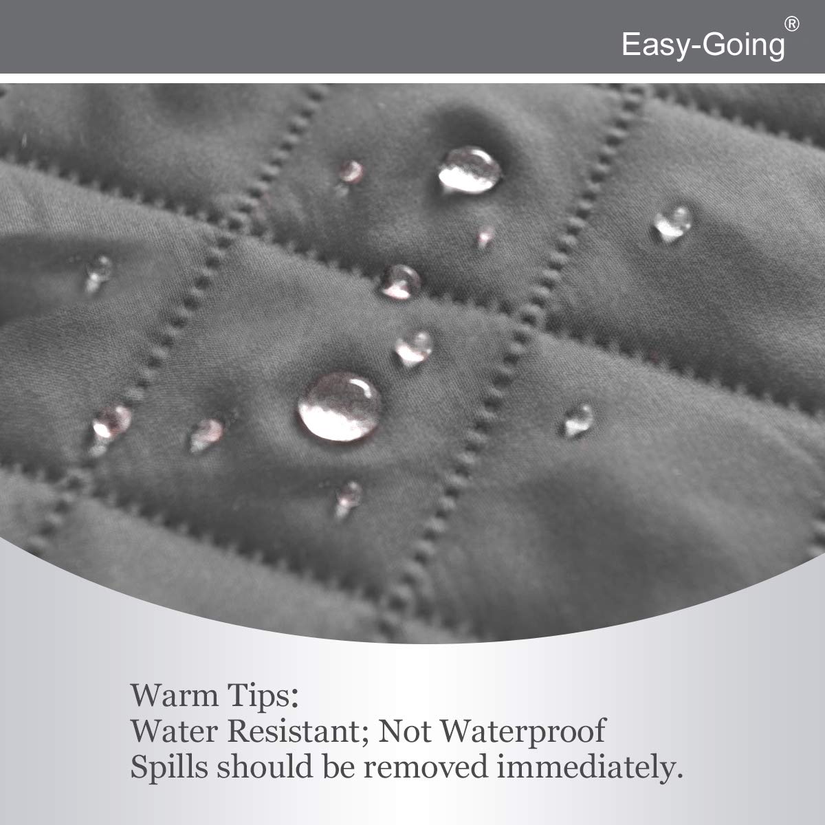 Easy-Going Reversible Couch Cover for 3 Cushion Couch Sofa Cover for Dogs Water Resistant Furniture Protector Cover with Foam Sticks Elastic Straps for Pet Cat (Sofa, Gray/Light Gray) Easy-Going