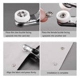 Snap Fasteners Kit - 100 Sets Metal Snaps Buttons with Fastener Pliers Press Tool - Perfect for DIY Crafts, Clothing Sewing, and Hats - Easy Installation for Fabric(9.5mm / 400 PCS) ZHUNIPINGAN