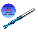 2 PCS CNC Router Bits 1/4 inch Shank Spiral Up Cut Solide Carbide End Mill for Wood Carving Engraving … Jiiolioa