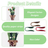 WEBEEDY Paper Quilling Kit 20 Sets DIY Cactus Card Quilling Kit with Paper Quilling Strips Tools and Supplies Greeting Card Making Kits for Beginners DIY Handmade Craft Home Room Wall Decor Gift WEBEEDY