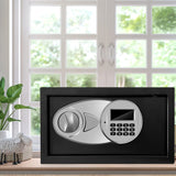 Sdstone Safe Box with Sensor Light,Hidden Safe Box with Key & Digital Lock for Home and Company. Electronic Security Safe Box Wall or Cabinet Fixed Design, 0.4 Cubic Feet Sdstone