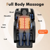 AYJOIR 2026 Massage Chair Full Body, Zero Gravity SL-Track Shiatsu Massage Recliner Chair with Body Scan, 6 Fix Point Rollers,Airbags,Deep Yoga Stretch, Heating Function,Black AYJOIR