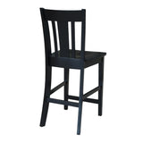 IC International Concepts International Concepts San Remo Counter Height, 24-Inch, Black Finish Stool IC International Concepts