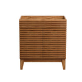 ROOMTEC 30" Bathroom Vanity, Mid-Century Freestanding Bathroom Cabinet Vanity with Storage, Particleboard Frame with Wood Grain Laminate, Walnut (Sink Basin Not Included) ROOMTEC