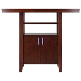 Winsome Albany High Dining Table, Walnut, 29.92 in x 41.73 in x 35.83 in Winsome
