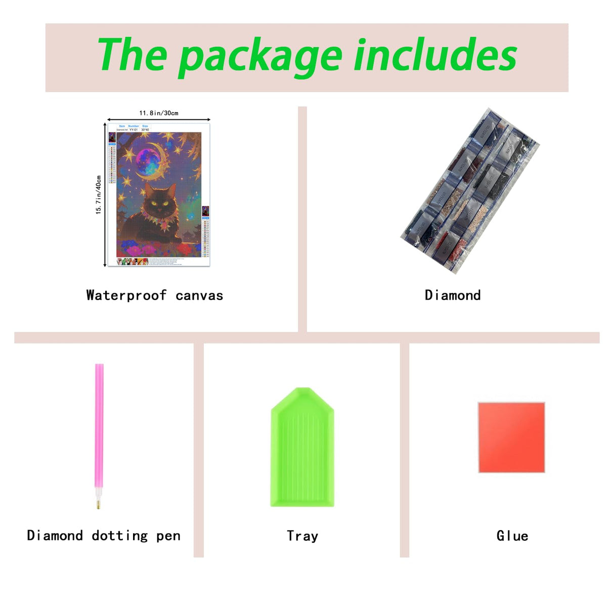 Black Cat 5D Diamond Painting Kit for Adults - Celestial Night Scene Kitten Full Drill DIY Round Gem Art Diamond Art Kits Painting Crafts Ideal for Beginners and Home Wall Decor 12X16inch PUSHPIN PAINTING