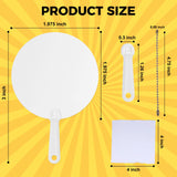 151pcs Mini Sublimation Handheld Fans Keychain Set - Circle, DIY Custom Blank Double-Sided Round Plastic Hand held Fans for Bible Story Wedding Favors School Graduation Birthday Party Souvenirs WoodArtSupply