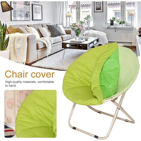 TANGHULU Thick Saucer Chair Cover, Padded Round Moon Chair Slipcover, Garden Quilted Folding Chair Cover for Camping Fishing Picnic Indoor Outdoor Decor (Color : Rose) TANGHULU