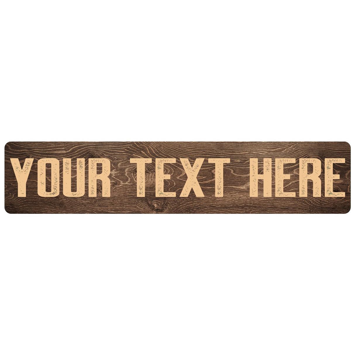 Custom Wooden Sign, Street Signs Customized, Personalized Signs for Outdoors, 4x18 Inches, Rust Free Aluminum, Fade Resistant, Create A Sign For Wall Indoor, Make Your Own Sign Pattilife