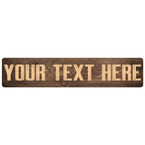 Custom Wooden Sign, Street Signs Customized, Personalized Signs for Outdoors, 4x18 Inches, Rust Free Aluminum, Fade Resistant, Create A Sign For Wall Indoor, Make Your Own Sign Pattilife