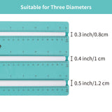 PYD Life Sublimation Pens Straws Wrapping Measuring Tools Sublimation Accessories Mint Green Foam Holding with Inch/CM Scale for 0.3" 0.4" 0.5" Three Diameters PYD Life