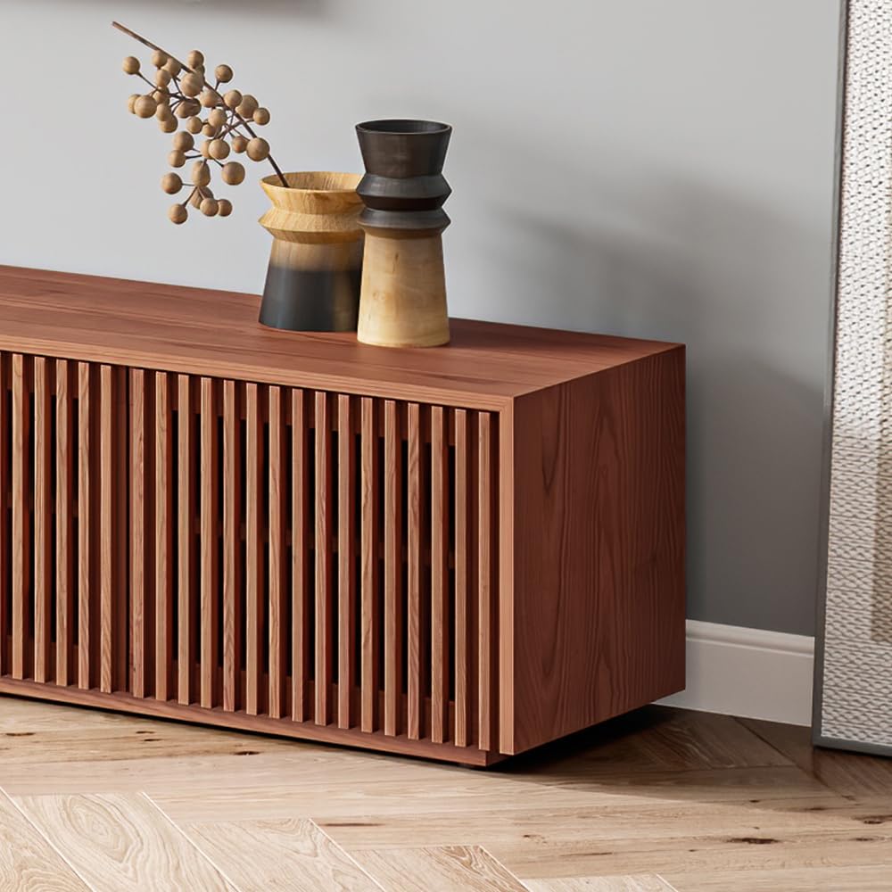 POVISON Mid Century Modern Solid Wood Media Console - Thumbnail 3