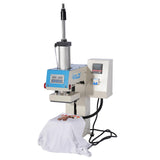 FAVSH 10×10 Label Pneumatic Heat Press Machine with Upper & Lower Heating - Dual Heating Platen for Small Items, Teflon Coated, LCD Display FAVSH