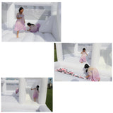 15x15FT White Bounce House Castle for Kids Adults, w/Slide & Ball Pit, (Heavy Duty PVC) (1100W Blower), Large Jumper Bouncy Inflatable Castle, Wedding, Birthday Party, Baptism, 15x15x10ft Inflantteble
