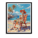 Natuyalo Paint by Numbers Kit for Adults - Skeleton Man DIY Adult Paint by Number Kits Summer Beach Acrylic Canvas Painting for Adults Beginners Kids Art Crafts Without Frame, 16x20 Inch Natuyalo