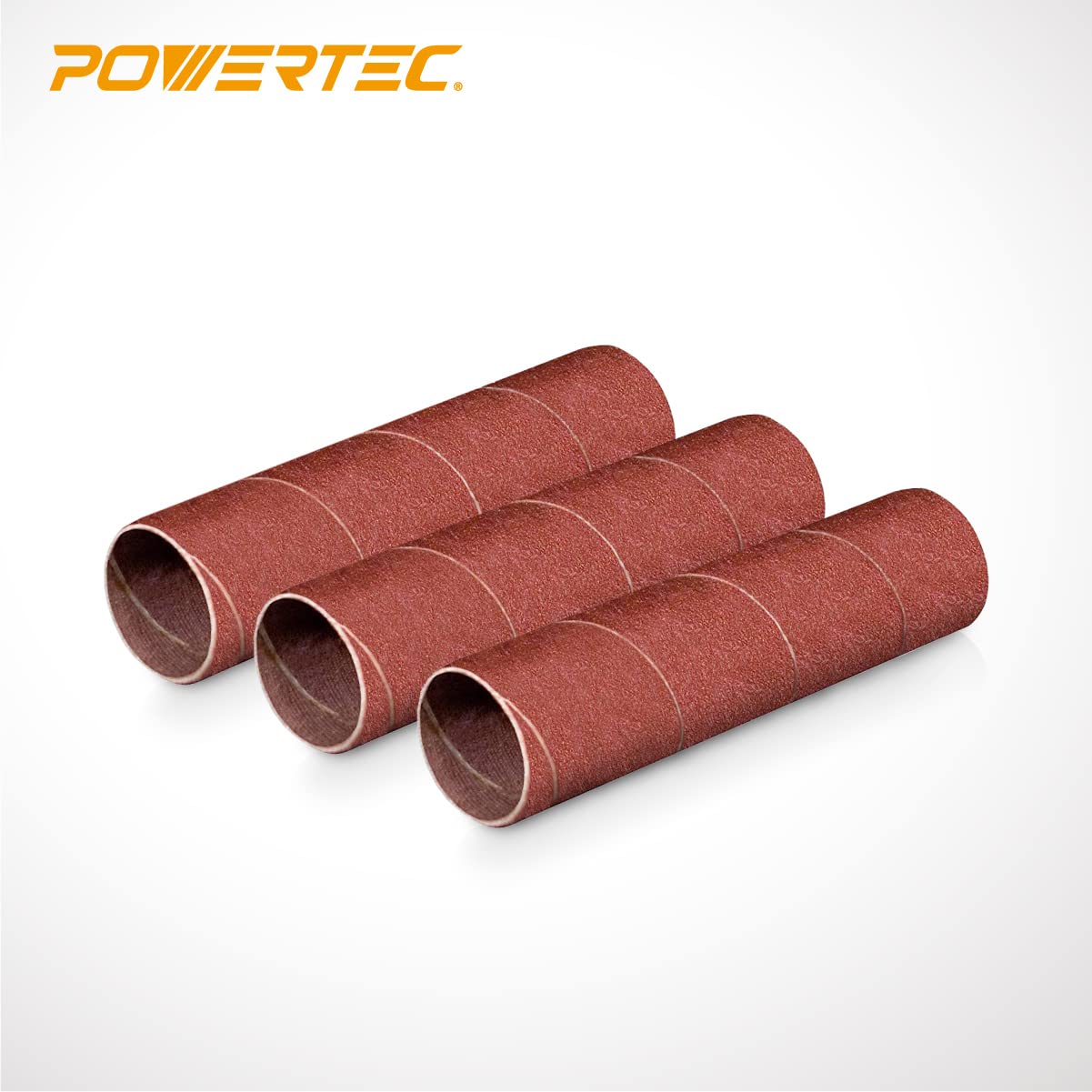 POWERTEC 11212 4.5 Inch Sanding Sleeves for Spindle Sander | 120 Grit | Aluminum Oxide Sandpaper Diameter 1 Inch – 3 Pack POWERTEC