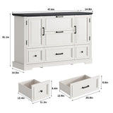 Maupvit 47.6" File Cabinet with 5 Drawers, Farmhouse Lateral File Cabinets for Home Office, Filing Organization Storage Cabinets for Letter/Legal/A4/F4 Maupvit