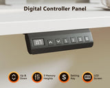 Casaottima 63 Inch Reversible Electric L Shaped Standing Desk, Height Adjustable Corner Stand up Desk, Ergonomic Large Lift Table for Home, Office, Workstation, White Casaottima