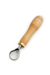 STAMESKY Wood Carving Scorp Knife | Round Carving Tool for Spoons, Bowls, and Cups | Spoon Bowl Carving Tools | Wood Carving for Beginners | Oak Wood Handle with Carbon Steel Blade (1'in full scorp) STAMESKY