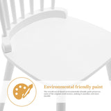 White Dining Chairs Set of 2 Windsor Chairs Farmhouse Spindle Back Wood Dining Room Chair Mid-Century Modern Armless Kitchen Side Chairs for Dining Room, Dinner, Restaurant, Sillas de Comedor RêveLife
