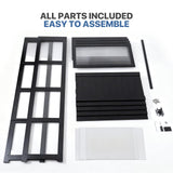 Magshion Display Cabinet with Acrylic Doors, 4-Tier Curio Cabinet for Collectibles, Display Case Showcase for Living Room, Office, 27.5"(L) x 13.5"(W) x 55"(H), Black Magshion