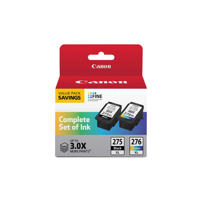 Canon PG-275 XL / CL-276 XL Genuine Ink Value Pack (2 Cartridges), Compatible with TS3520/3522/4722/3720/3722, TR4720