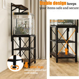 40-50 Gallon Fish Tank Stand, 36.6" x 18.5" Metal Aquarium Stand with Plant Shelf, 4-Shelf Fish Tank Stand for Fish Tank Accessories Storage fits Aquarium,Turtle Tank, or Reptile Terrariums, Tank not Included JAHOMET