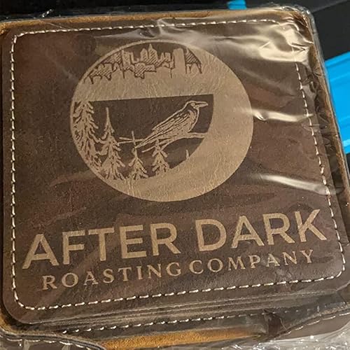 Laserable Leatherette Sheets with Heat Press Adhesive Backing Iron On Hat,Blank Faux Leather Patches for Laser Engraving,Engravable/Engraver Leather Material/Accessories(Rustic Brown-5 Large Pieces) TWIG