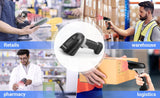 Barcode Scanner Wireless, Onewscan 1D Laser Barcode Reader with Stand 2.4G Wireless & USB Wired Connection 2 in 1 Plug and Play Handheld Bar Code Scaners onewscan