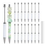 PYD Life 20 Pack Sublimation Beadable Pens Blanks Bulk White with 25 Pieces Shrink Wrap Films,Sublimation Ballpoint Pen Personalized DIY by Pen Heat Press Sublimation Oven PYD Life