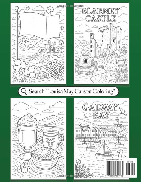 Ireland Coloring Book for Adults and Kids: Celtic Castles, Claddagh & Europe EU Travel Irish Souvenir Gift Dublin Coloring Pages Majosta