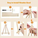 MOGTAA Chicken Paint by Numbers Kit for Adults Beginners with Frame, Animal Adult Paint by Number Kits on Canvas with Easel, Easy DIY Oil Painting Kits for Home Decor, 8x12in MOGTAA