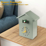 KEYPOWER Cuckoo Clock Cuckoo Wall Clock,Cuckoo Bird Voices Call, Design Clock Pendulum, Bird House, Wall Art Home Living Room Kitchen Office Decoration (Green) KEYPOWER